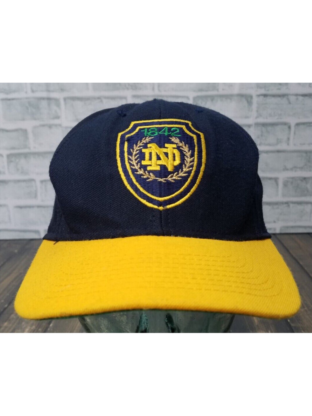 Vintage Nutmeg Notre Dame 1842Fightin' Irish Hat SnapBack Cap Made In USA
